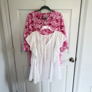 Plus Size Tops Bundle 1X–2X Casual Blouses Woman Within Max Studio